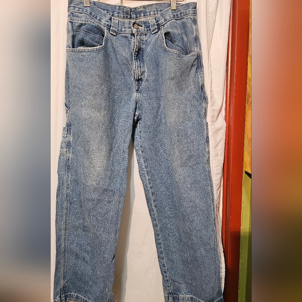 Faded Glory Men's Light Blue Carpenter Jeans Size 34x32